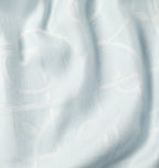 Sferra Graticcio Aquamarine King Duvet Set 3PC Cotton Sateen Jacquard Italy NEW9