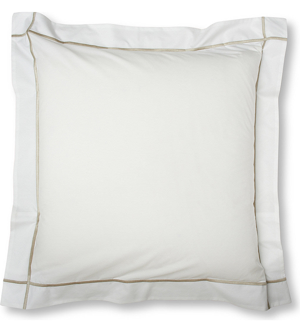 Yves Delorme Athena Queen Duvet Set 3PC Tan Stripes Egyptian Percale 500TC NEW4