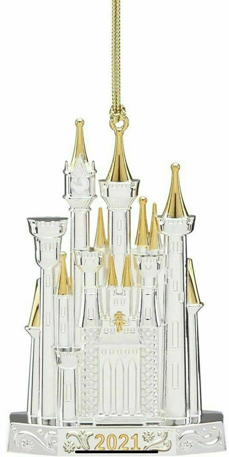 Lenox Disney 2021 Princess Cinderella's Castle Ornament Silver Christmas NEW0