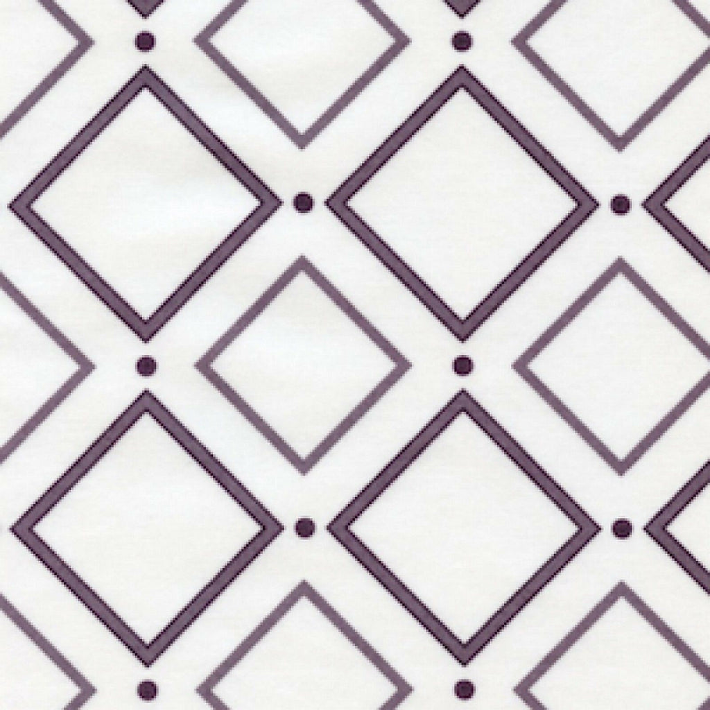 Sferra Deagan Euro Sham White/Aubergine Purple Egyptian Cotton Percale Italy New5