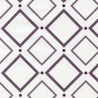 Sferra Deagan Euro Sham White/Aubergine Purple Egyptian Cotton Percale Italy New5