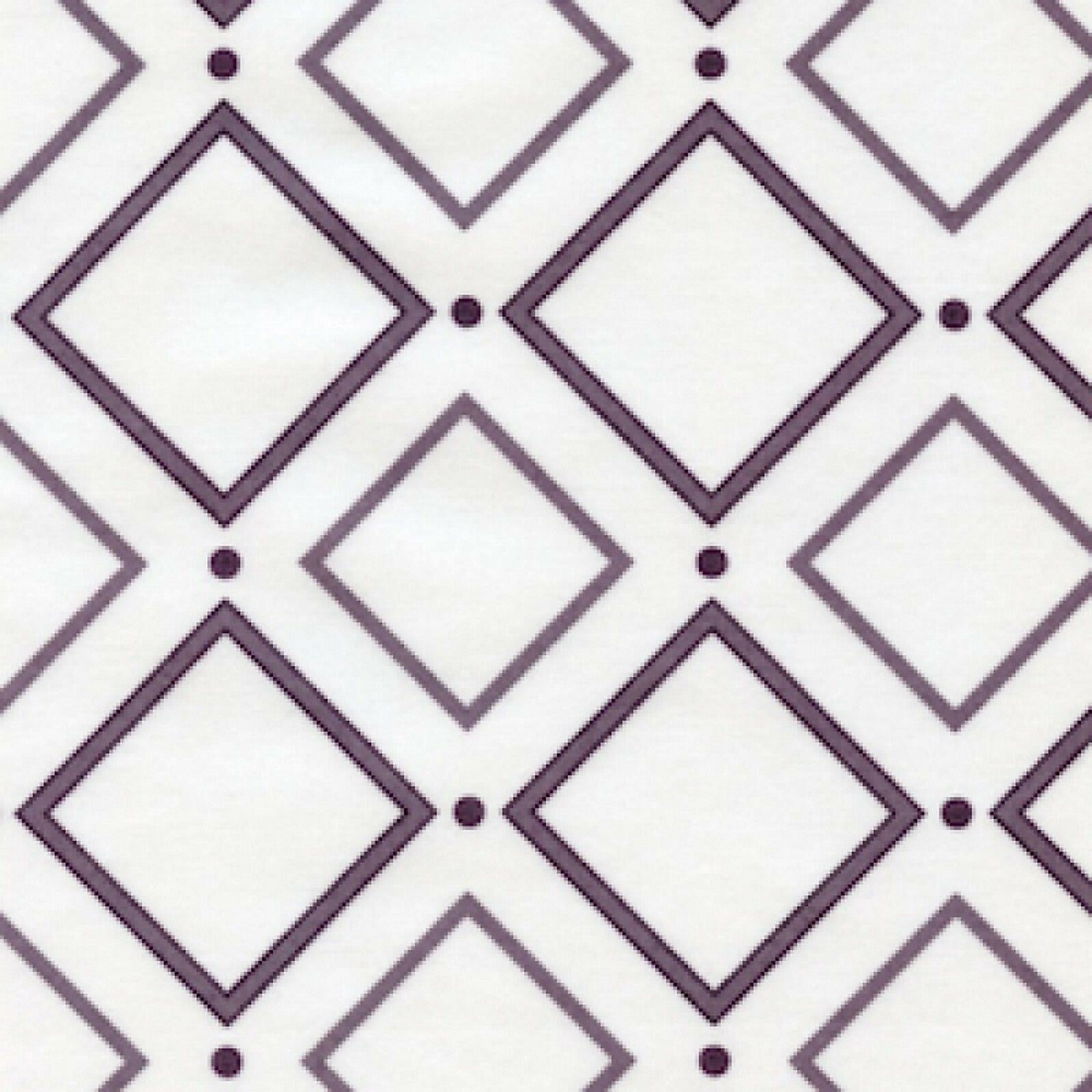 Sferra Deagan Euro Sham White/Aubergine Purple Egyptian Cotton Percale Italy New5
