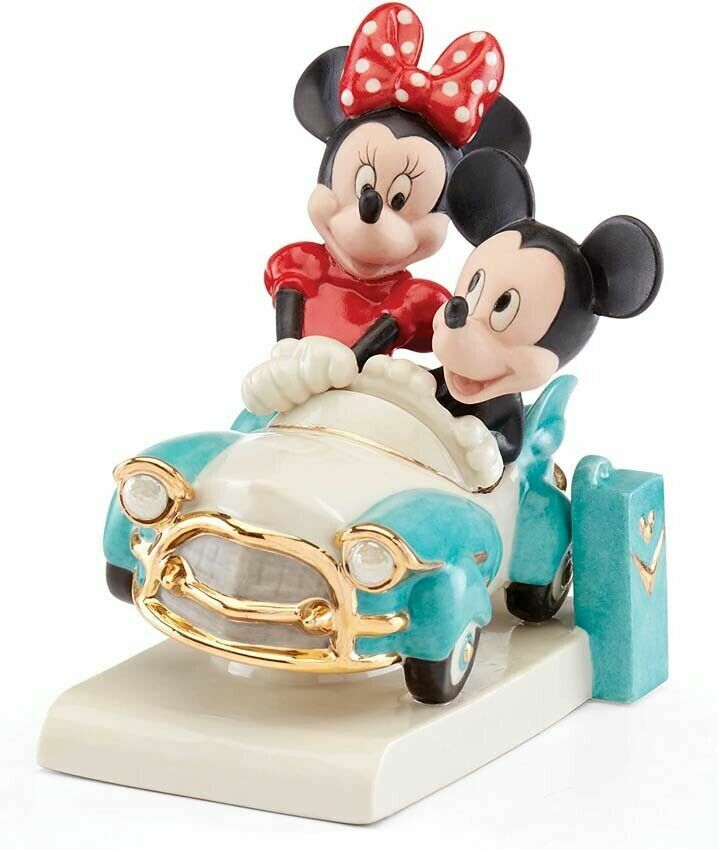 Lenox Disney Mickey & Minnie's Vintage Car Figurine Joy Ride Mouse Showcase NEW4