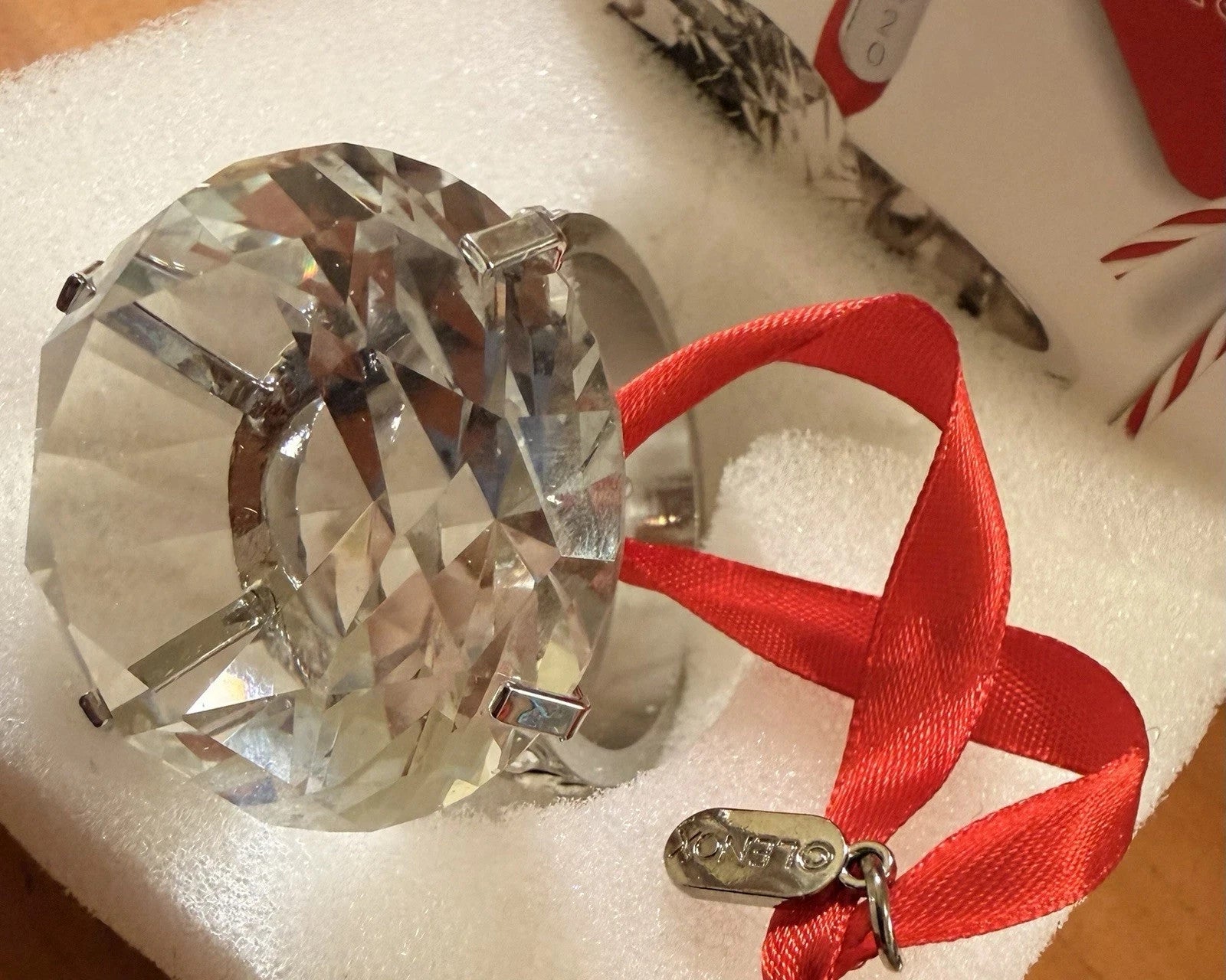Lenox 2020 Engagement Ring Ornament Wedding Proposal Crystal Christmas Gift NEW4