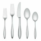 Lenox Sculpt 65 PC Flatware Set Service For 12 & 5PC Hostess Stainless 18/10 NEW1