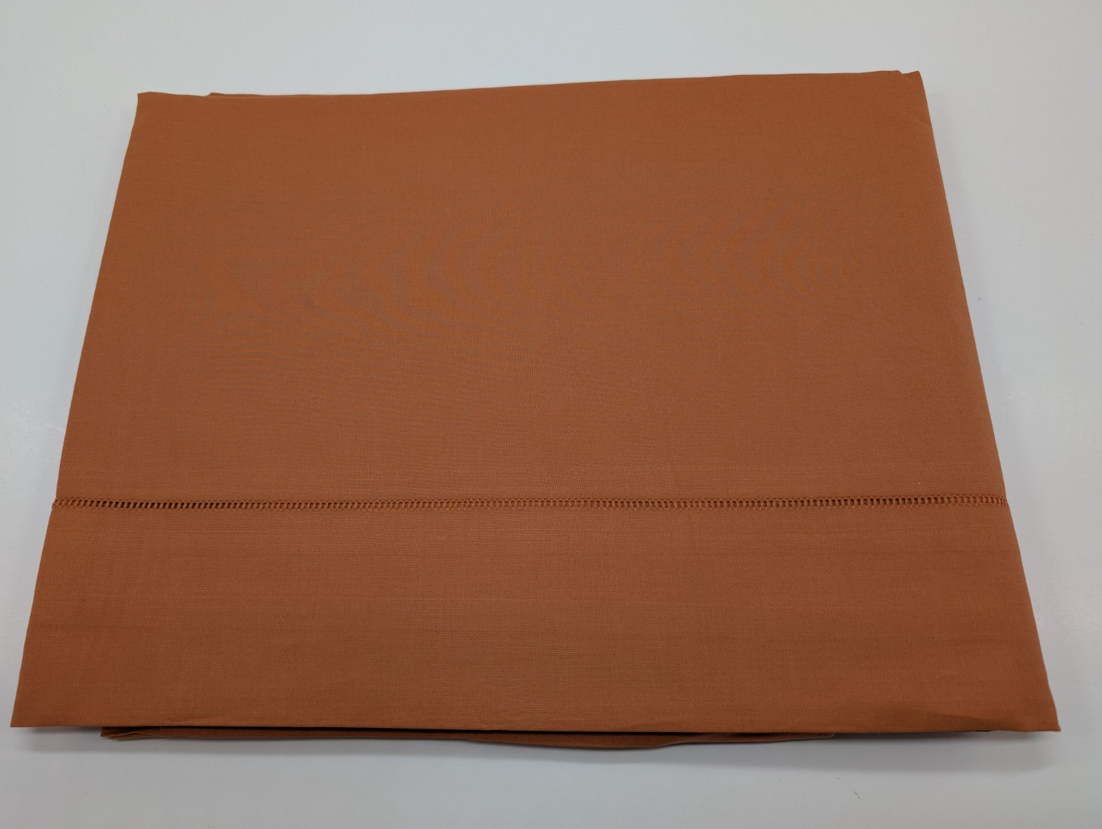 Sferra Celeste Paprika Twin Flat Sheet Orange Egyptian Cotton Percale Italy NEW9