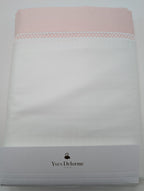 Yves Delorme Walton White  King Duvet Set 3PC  Blush Insert Egyptian Cotton NEW12