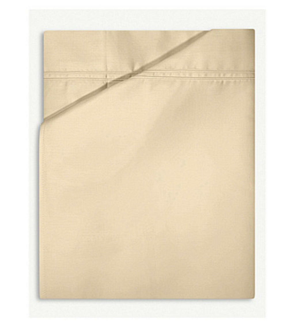 Yves Delorme Triomphe Honey King Pillowcases 2 Solid Egyptian Cotton Sateen NEW3