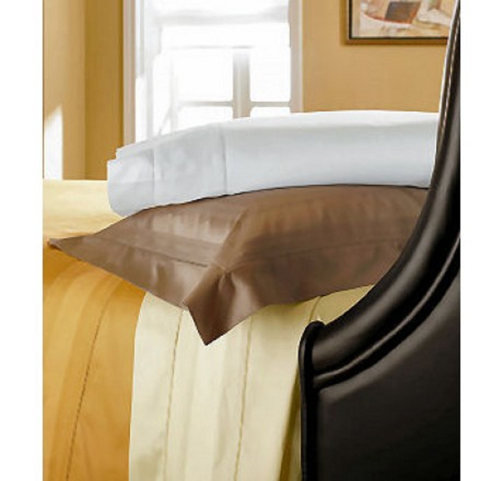 Sferra Capri Honey Queen Flat Sheet Egyptian Cotton Sateen Jacquard 1020TC NEW9