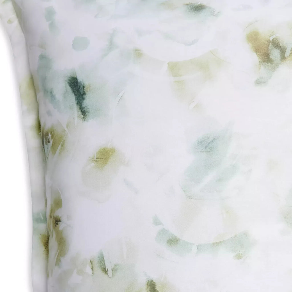 Sferra Acquerello Willow Euro Sham Brush Strokes Cotton Sateen Print Italy NEW6