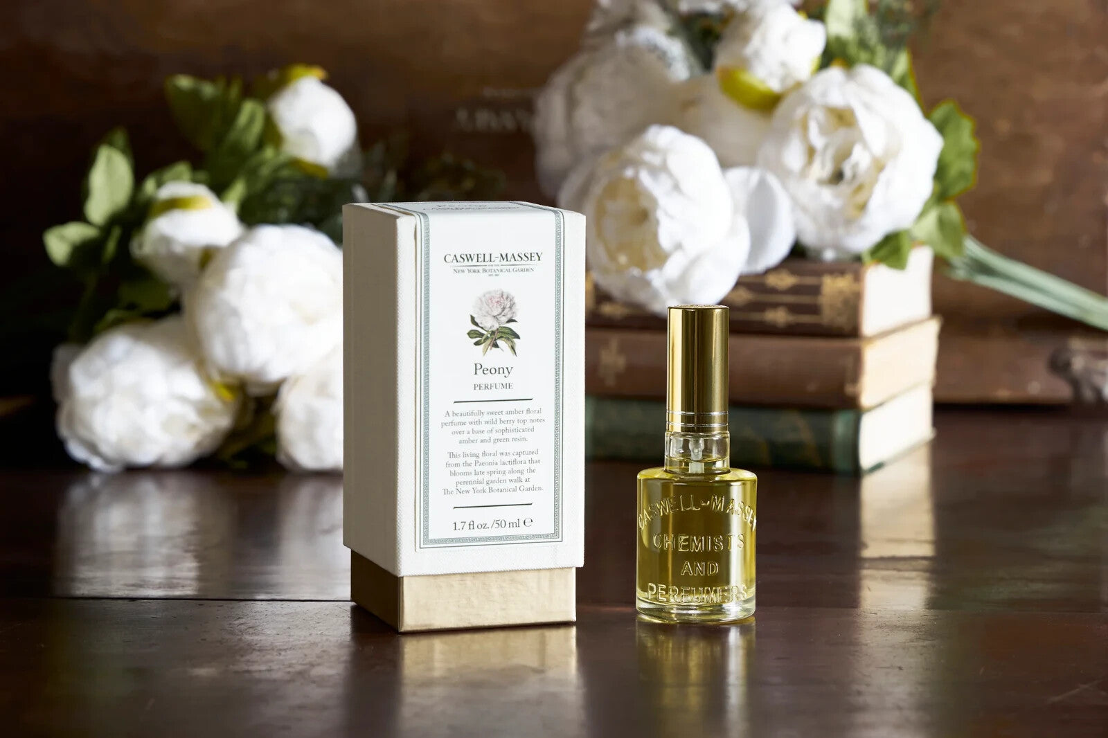 Caswell-Massey Peony Perfume Spray Living Floral NYBG 1.7 fl oz Gift Box New5