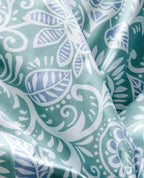 Sferra Ressa Aqua Euro Sham Floral Cornflower Blue Cotton Percale Italy NEW4