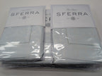 Sferra Graticcio Aquamarine King Duvet Set 3PC Cotton Sateen Jacquard Italy NEW0