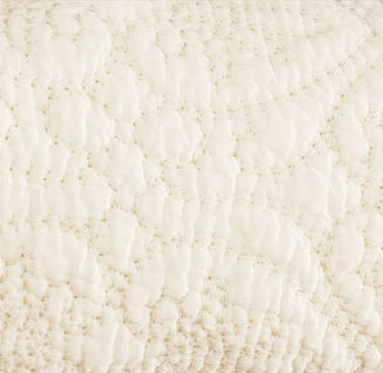 Sferra Amelia Ivory Throw Pillow Quilted Cotton Matelasse Scroll Square 20" NEW1