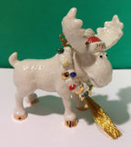 Lenox 2003 Moose Figurine Ornament Annual Moosechief Marcel Christmas COA NEW6