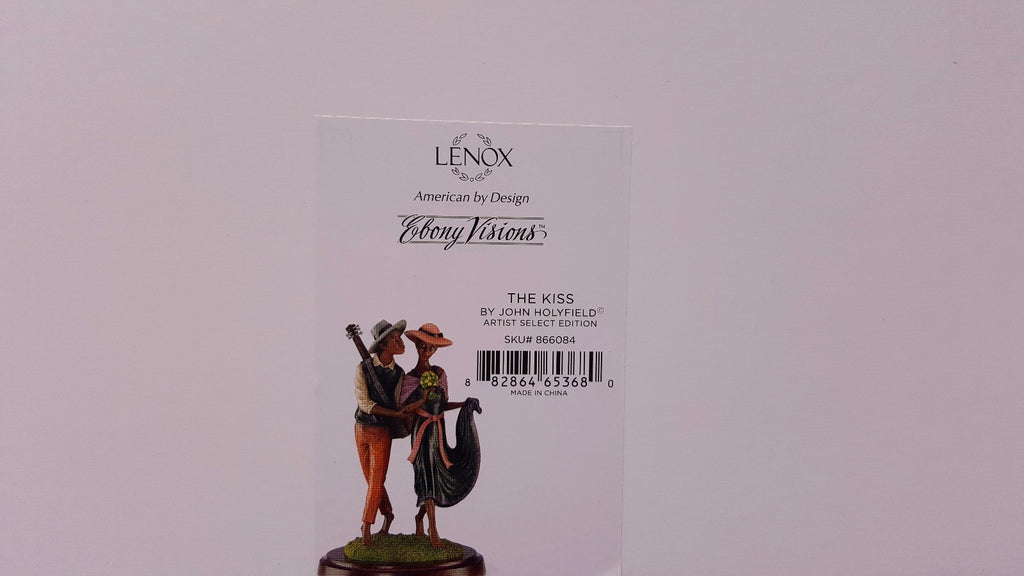 The Kiss Black Figurine Lovers John Hollyfield Ebony Visions Select Ed Lenox NEW6