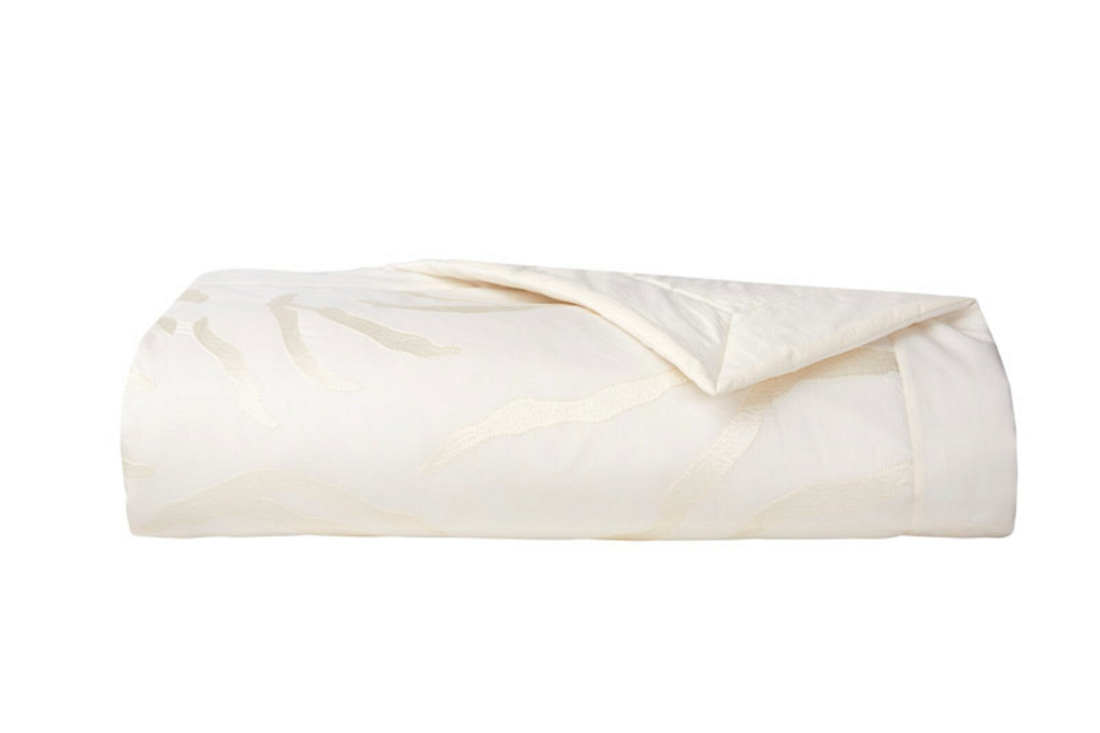 Yves Delorme Amazone Counterpane Golden Tint Jacquard Silk Sateen Embroidery NEW0