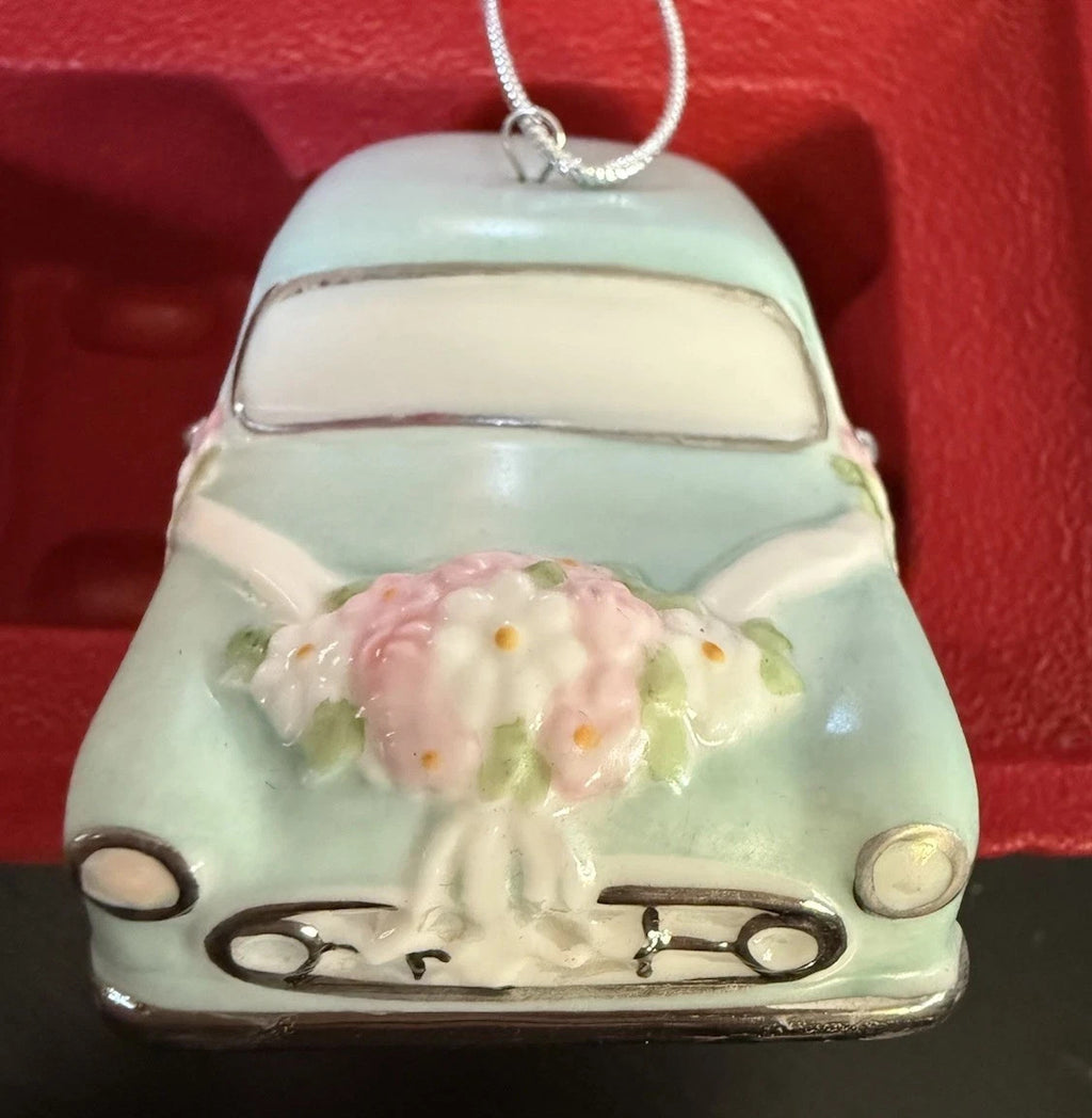 Lenox 2024 Just Married Wedding Car Ornament Honeymoon Vintage Christmas NEW7