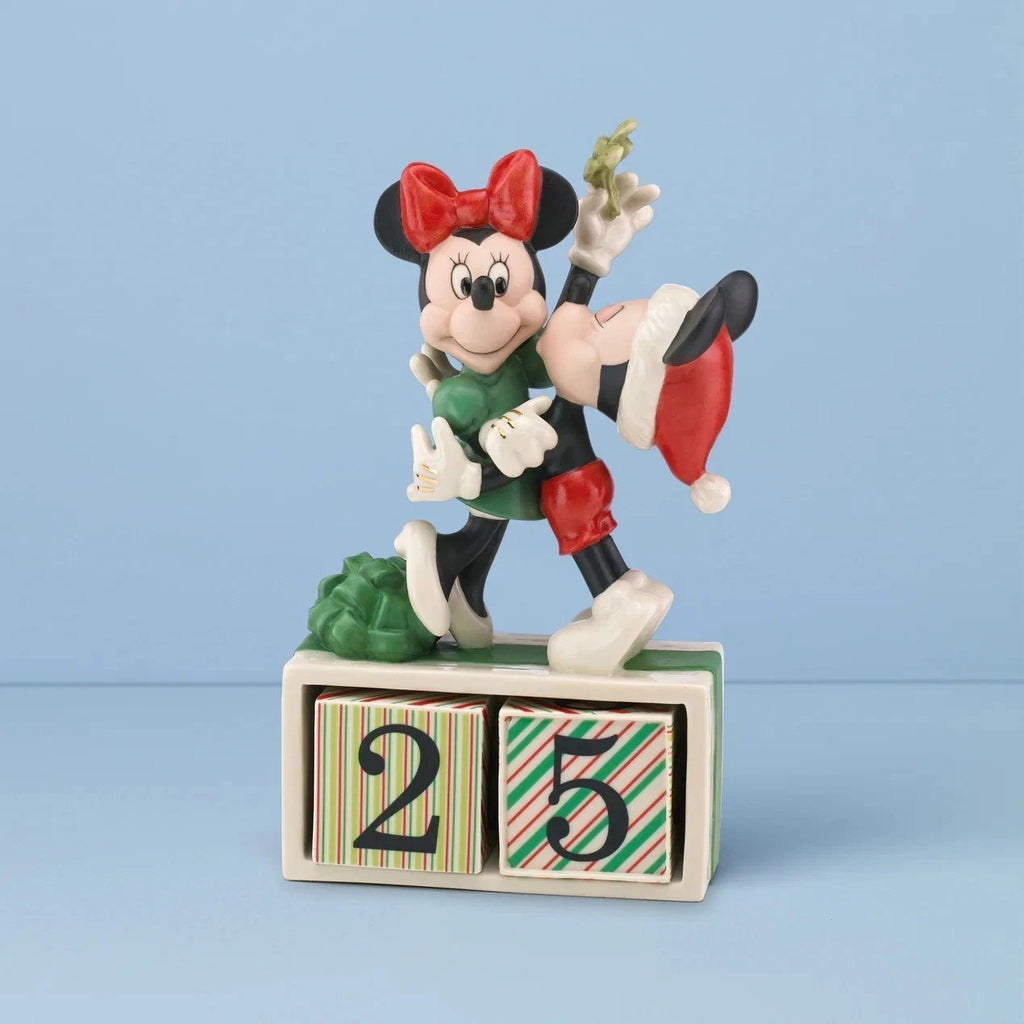 Lenox Disney Mickey & Minnie Mouse Countdown To Christmas Calendar Figurine NEW1