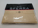 Sferra Colette Gold Queen Flat Sheet Lattice Egyptian Cotton 1020TC Italy NEW0