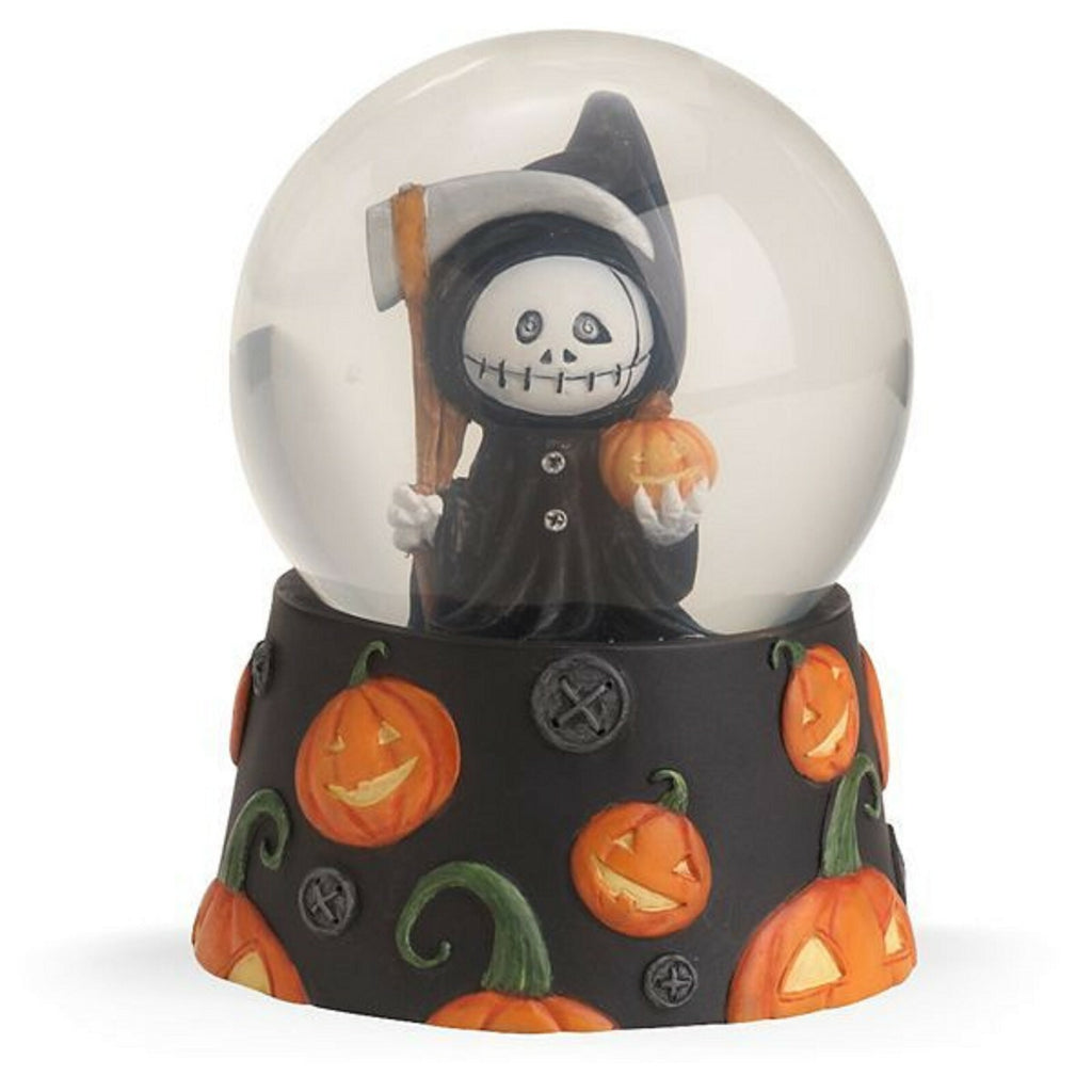 Lenox Halloween The Grim Reaper Lighted Water Globe Figurine Grover Pumpkins NEW0