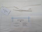 Sferra Tratto White Queen Duvet Blue Satin Stitch Line Embroidery Italy NEW13