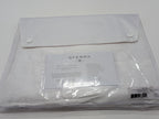 Sferra Giza 45 Natura White Queen Flat Sheet Egyptian Cotton Sateen Jacquard NEW6