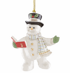 Lenox 2018 Snowman Figurine Ornament Annual Snowy Song Caroling Christmas NEW0