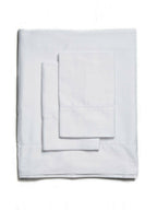 Sferra Gino White Queen Sheet Set 4 PC Solid 100% Cotton Percale 450TC Italy NEW8
