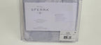 Sferra Lizana Blue Standard Shams Pair Floral Cotton Sateen Jacquard Italy NEW13
