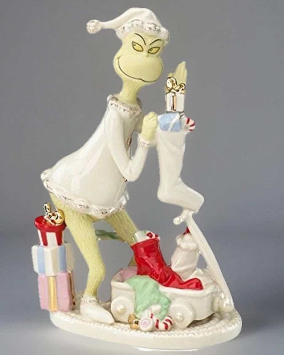 Lenox Grinch's Wagon Of Christmas Wonder Figurine How Stole Dr Seuss Gift NEW1