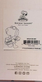 Lenox Peanuts Rockin Elvis Snoopy Figurine Cool Guitar Sunglasses Beagle COA NEW3