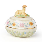 Lenox 2018 Springtime Easter Pony Egg Figurine Trinket Box Palomino Flowers NEW1