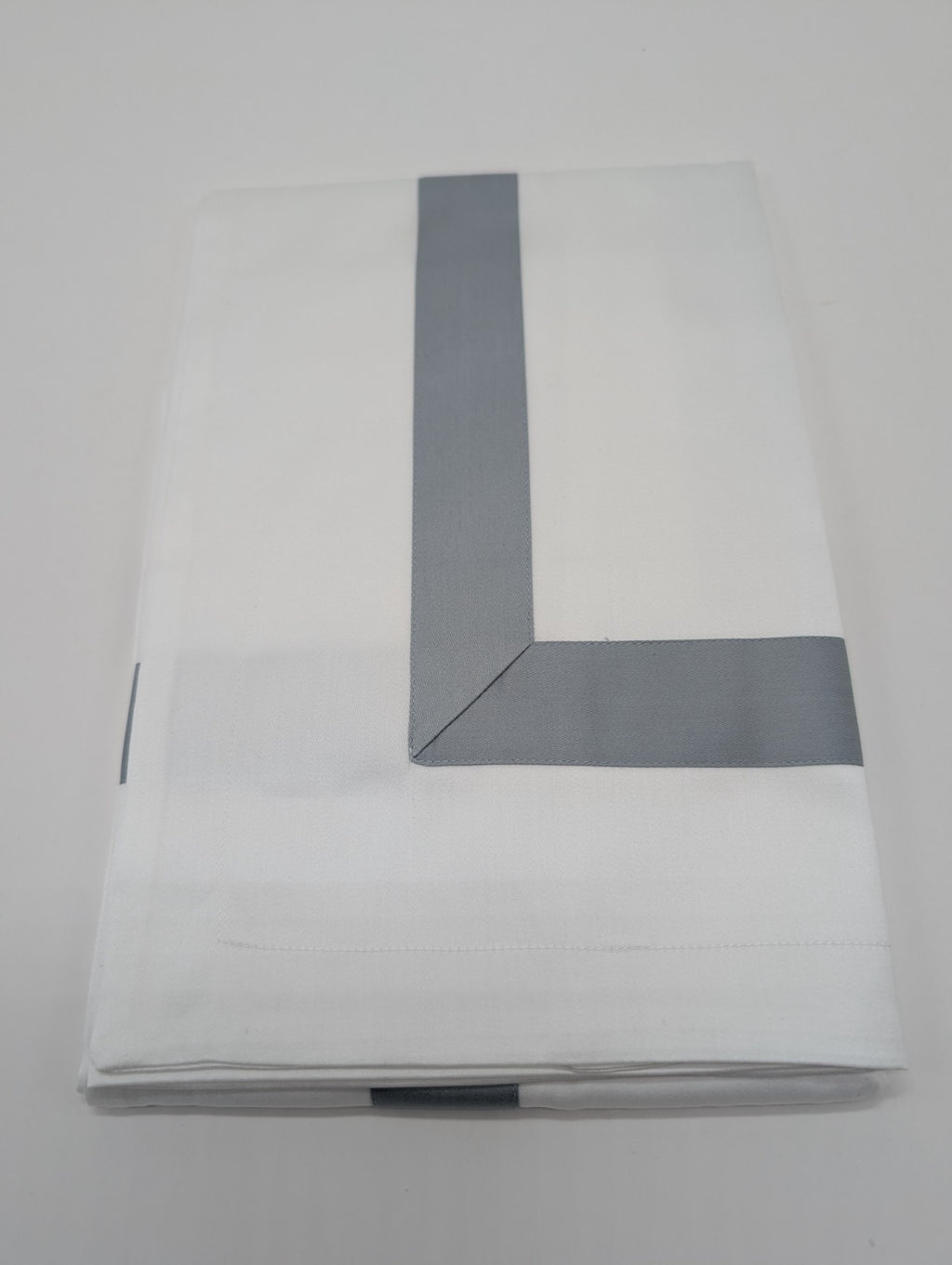 Sferra  Celeste Nastro Giannni Standard White Pillow Sham Flint Broad Stripe NEW7