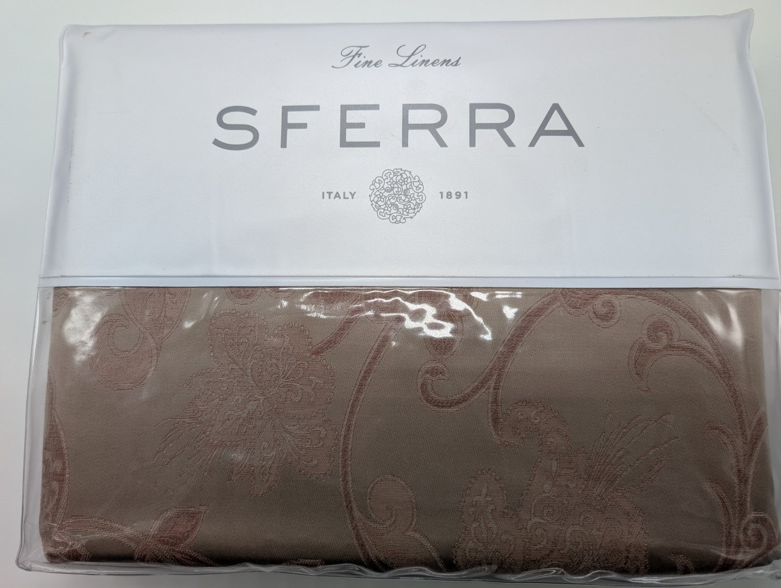Sferra Bellanca Queen Duvet Set 3PC Floral Egyptian Cotton Jacquard Italy NEW0