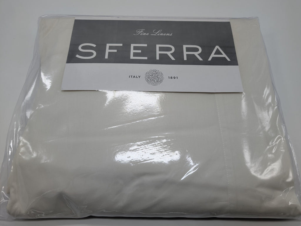 Sferra Celeste Ivory King Sheet Set 4PC 100% Cotton Percale 406TC Soft Italy NEW2