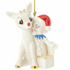 Lenox Rudolph & Charlie in the Box Ornament Figurine 2015 Red Nosed Reindeer NEW0