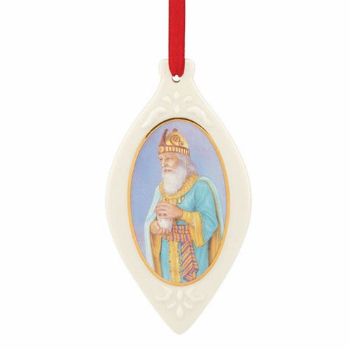 Blackshear Wiseman King Balthazar Ornament With Myrrh Ebony Lenox Christmas NEW0