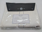 Sferra P Som Ivory Queen Flat Sheet Lilic Pick Stitch Egyptian Cotton Italy NEW1
