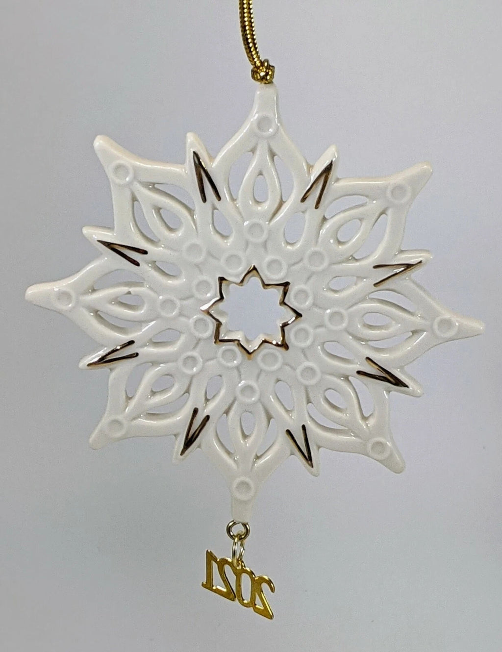 Lenox 2021 Gemmed Snowflake Ornament Annual Multicolored Crystals Christmas NEW4