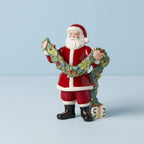 Lenox 2020 Santa Figurine Deck The Halls Decorating With Garland Christmas New2