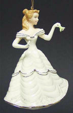 Lenox Disney Princess Belle Ornament Figurine Beauty Beast Christmastime NEW4