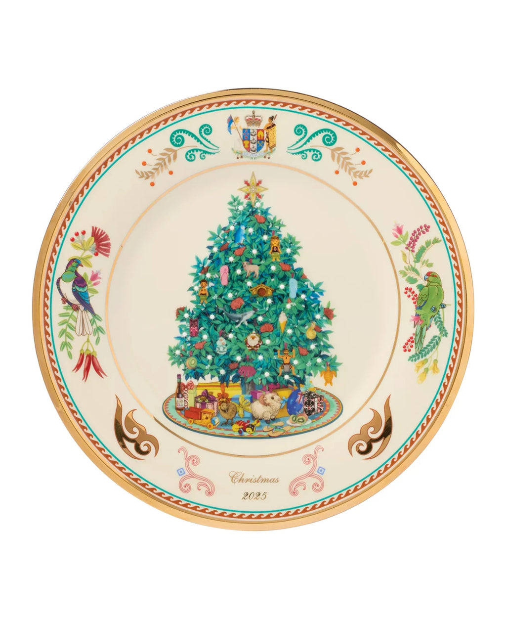 Lenox 2025 New Zealand Collector Plate Trees Around The World 35th Christmas NEW3