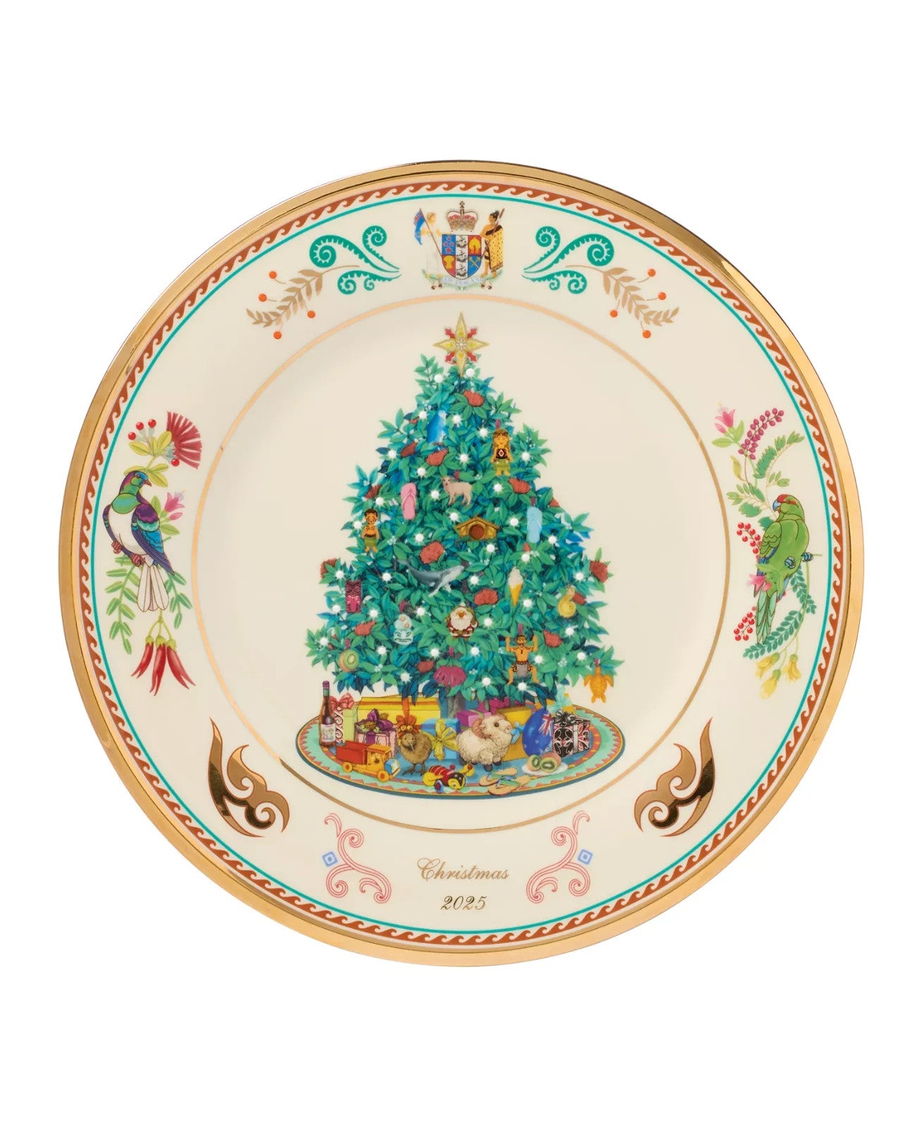 Lenox 2025 New Zealand Collector Plate Trees Around The World 35th Christmas NEW3