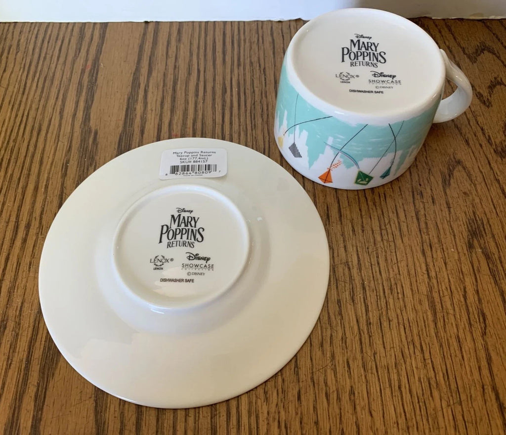 Lenox Disney Mary Poppins Returns Teacup & Saucer Kite Magic Fills The Air NEW7