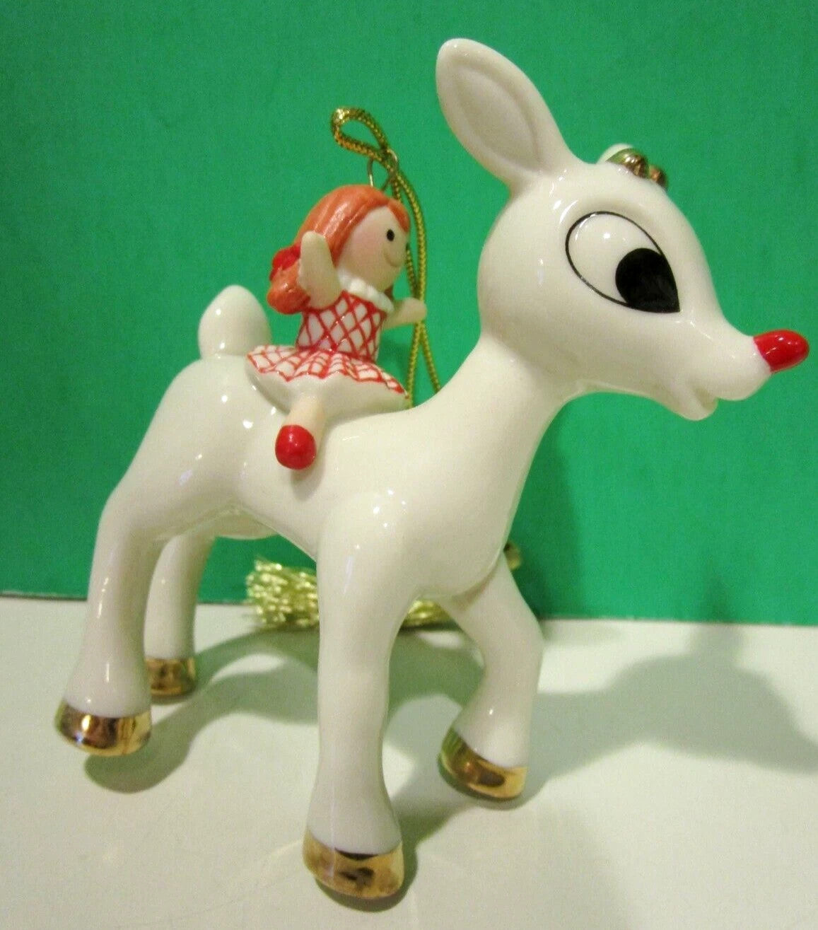 Lenox 2016 Rudolph & Doll Figurine Ornament Annual Nosed Reindeer Christmas NEW4