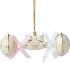 Lenox 2025 Baby's First Christmas Rattle Ornament 1st Ivory Gold Ribbon Gift NEW2
