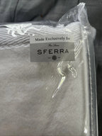 Sferra White Twin Plush Blanket Combed Cotton Home Collection Soft Portugal NEW17