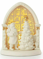 Lenox Illuminations Lighted Santa Figurine Christmas Tree Pierced Gold Arch NEW0