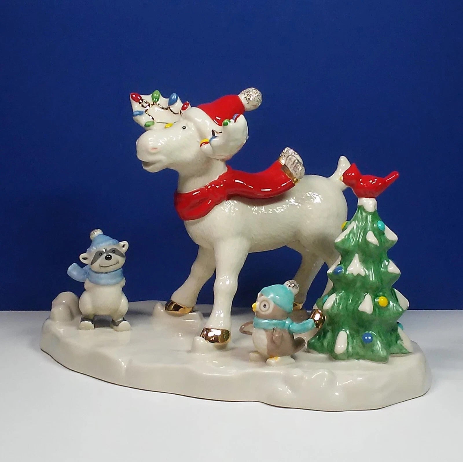 Lenox 2022 Marcel Moose Skating Party Figurine Forest Friends Christmas LE NEW5